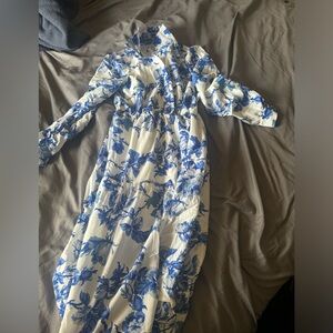Long sleeve dress flowery print small